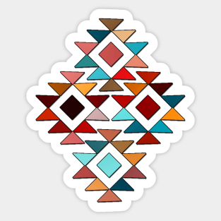 Golden Diamond Pattern (Aztec Inspired) Sticker